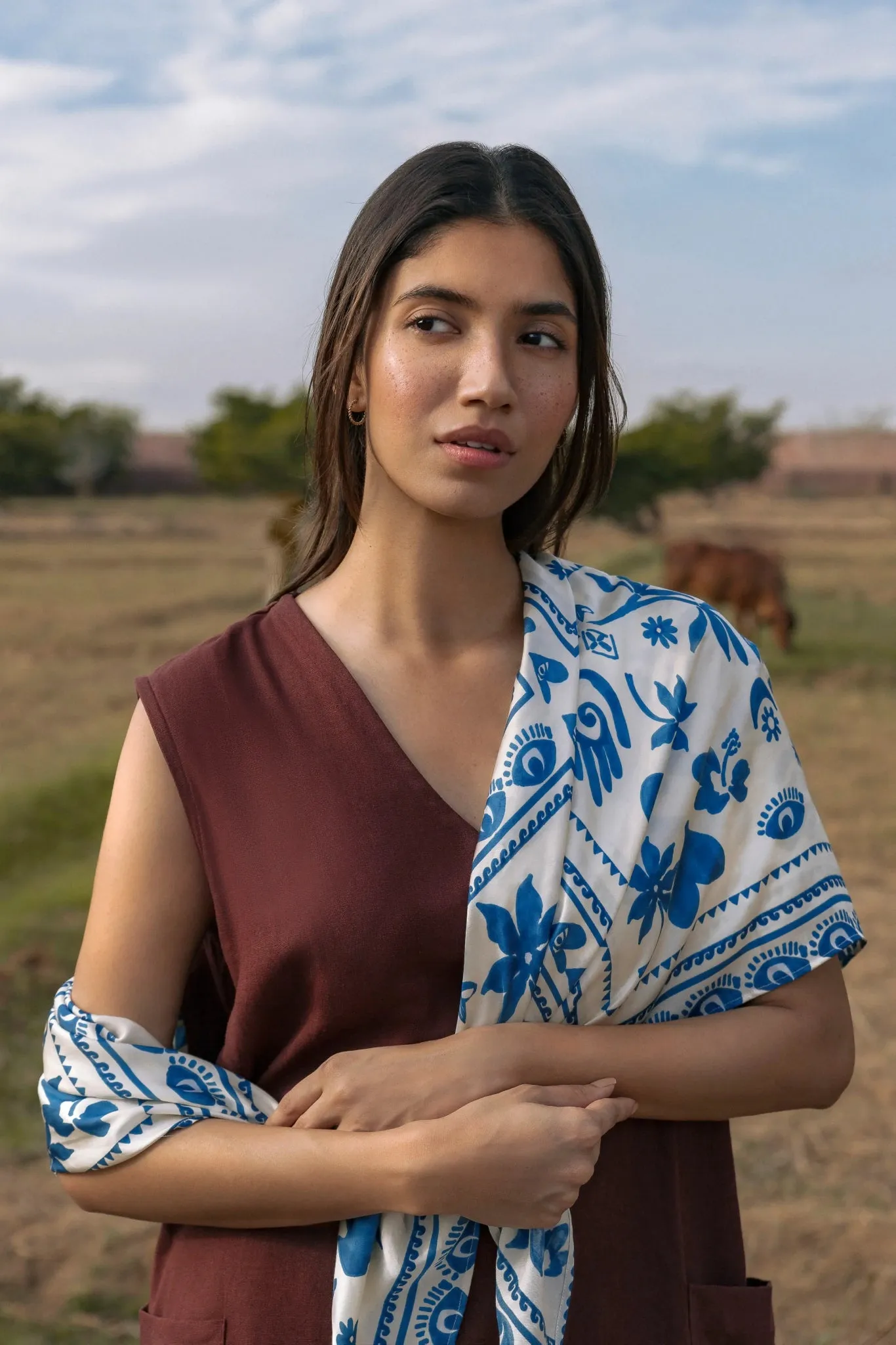 Burgundy A-Line Dress