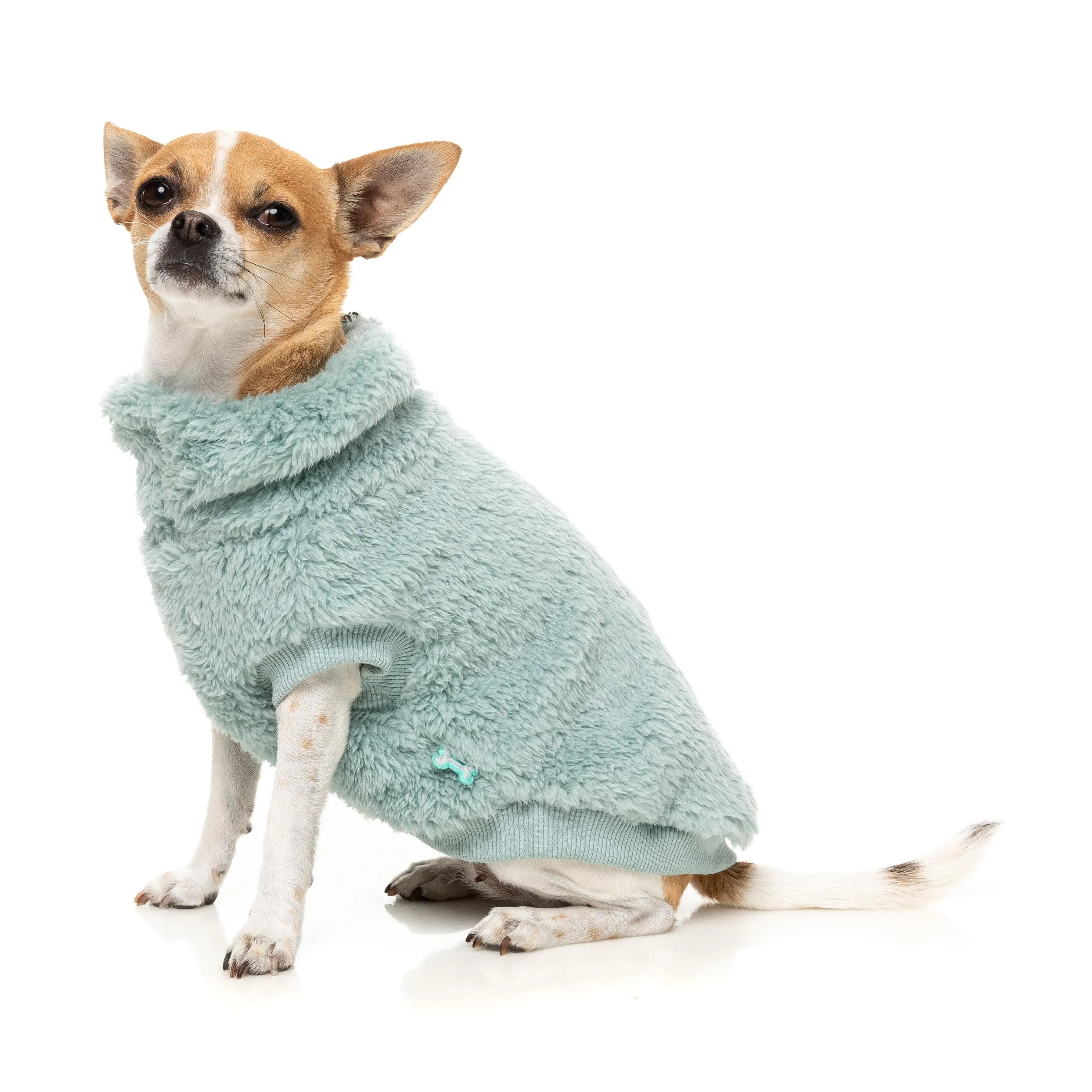 FuzzYard Dog Apparel Turtle Teddy 25 Sweater Arctic Blue Size 5