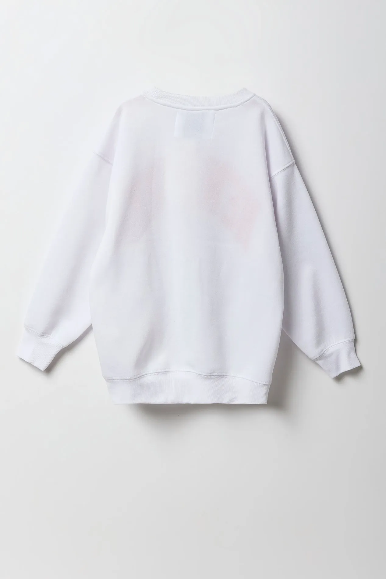 Girls Oversized Embroidered Fleece Sweatshirt
