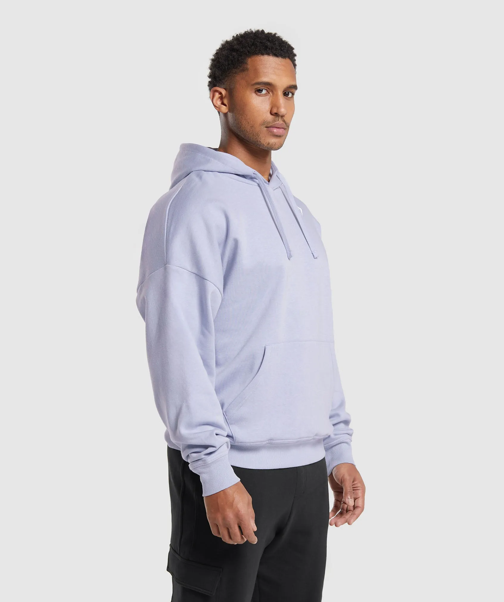 Gymshark Crest Oversized Hoodie - Silver Lilac