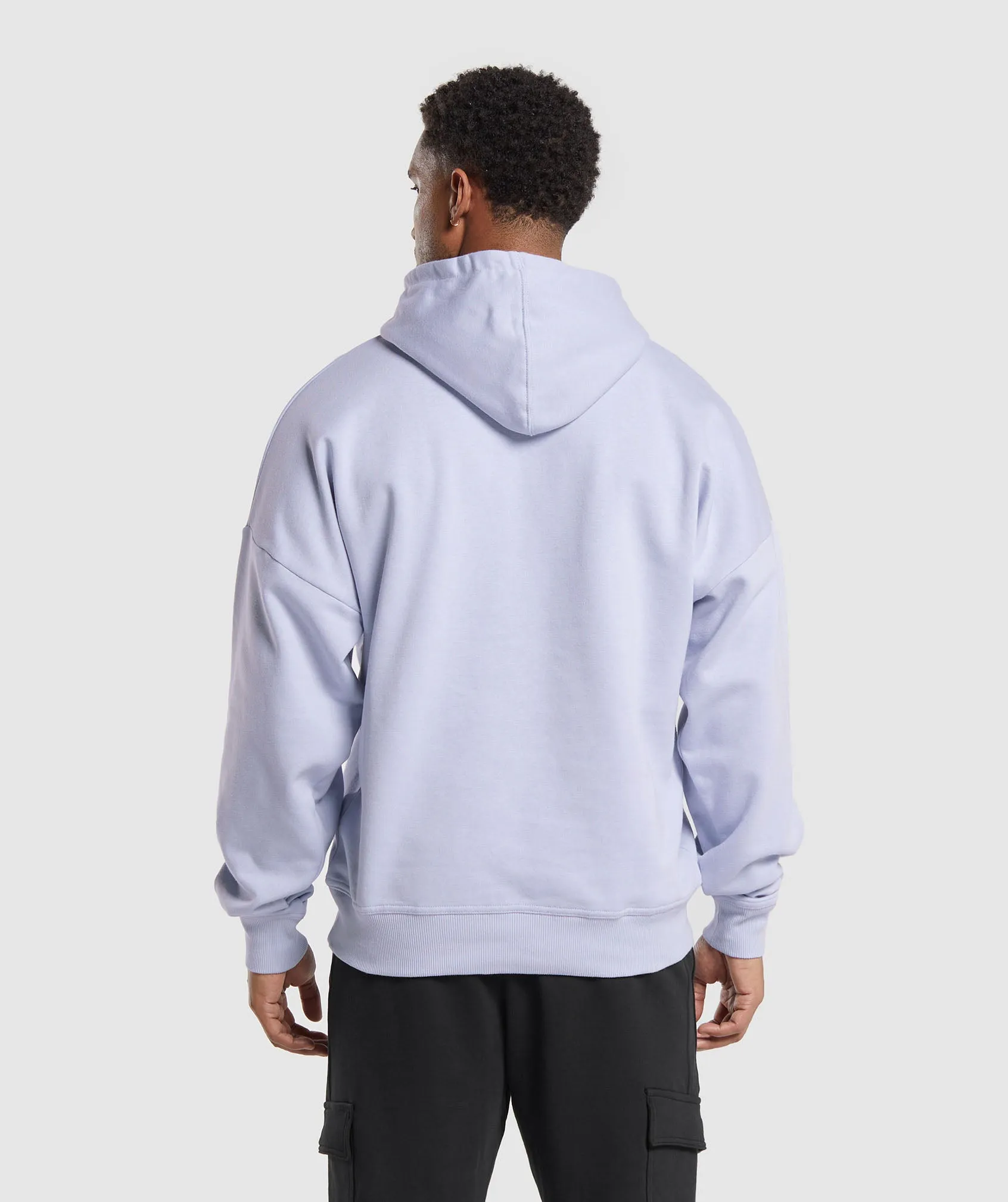 Gymshark Crest Oversized Hoodie - Silver Lilac