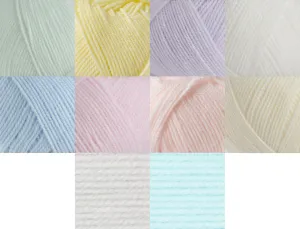 James Brett 100% Acrylic Baby Aran Knitting Yarn (Various Colours)