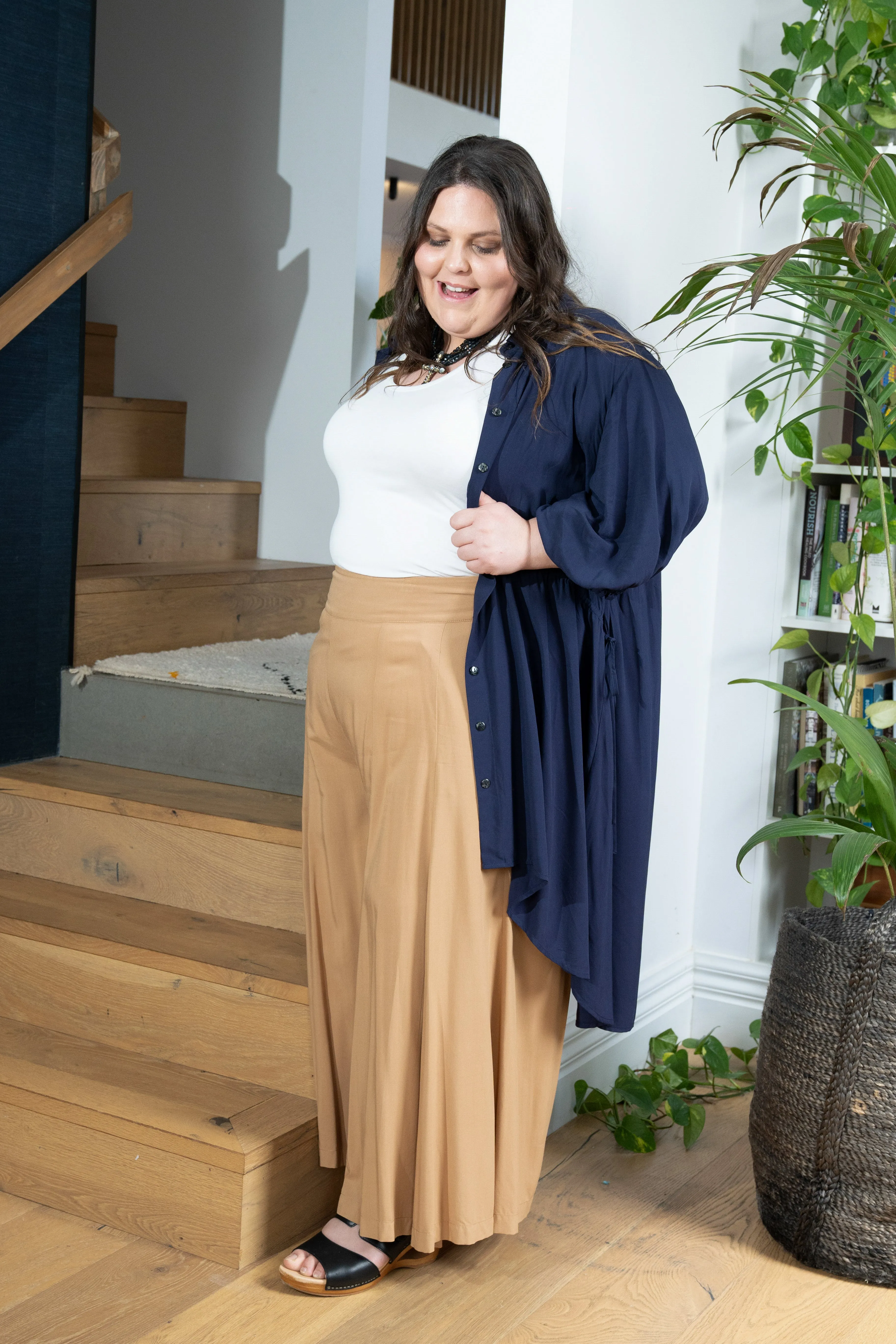 'SASS' Drawstring Top - Navy