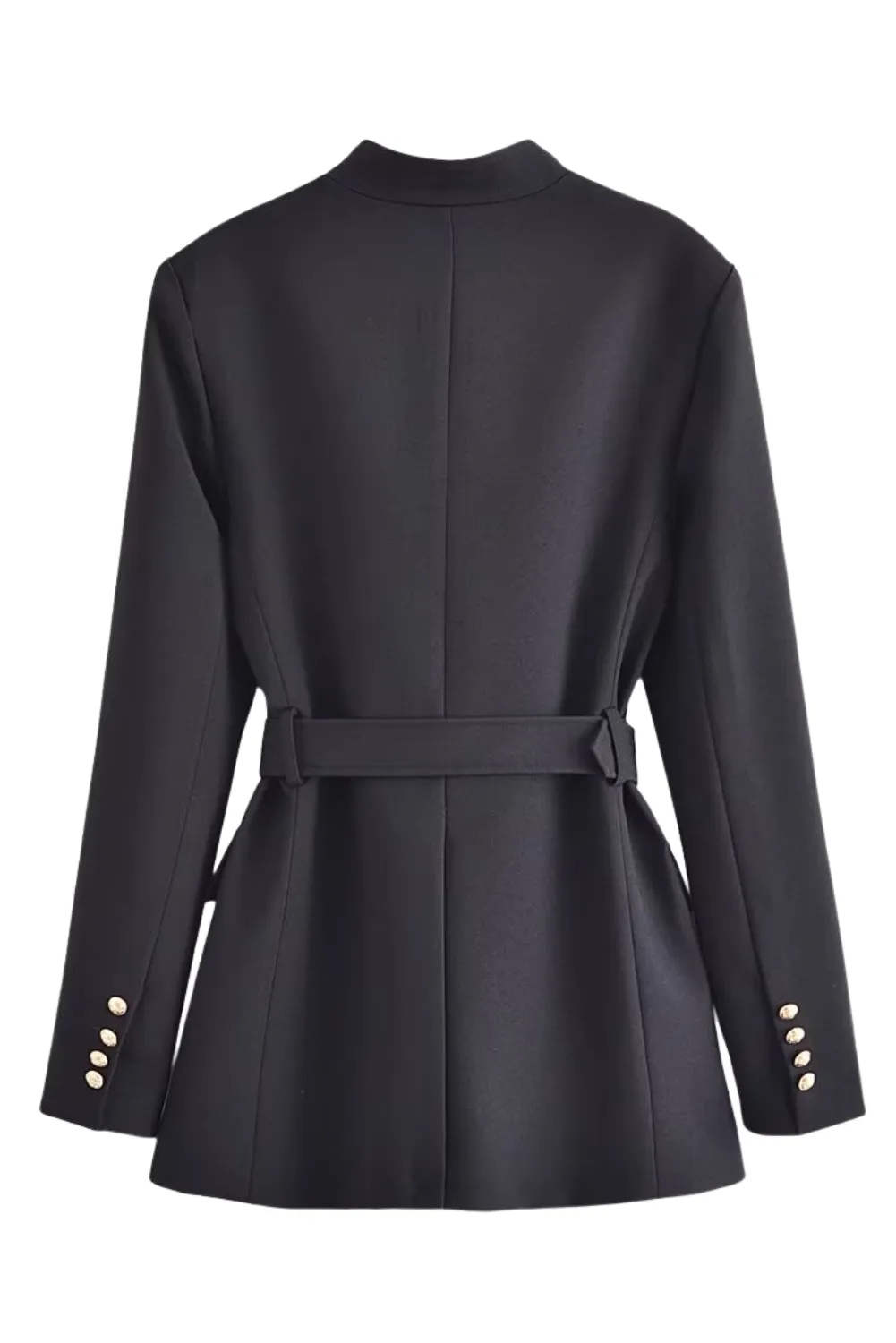 'Tamia' Single-breasted Belted Blazer Coat