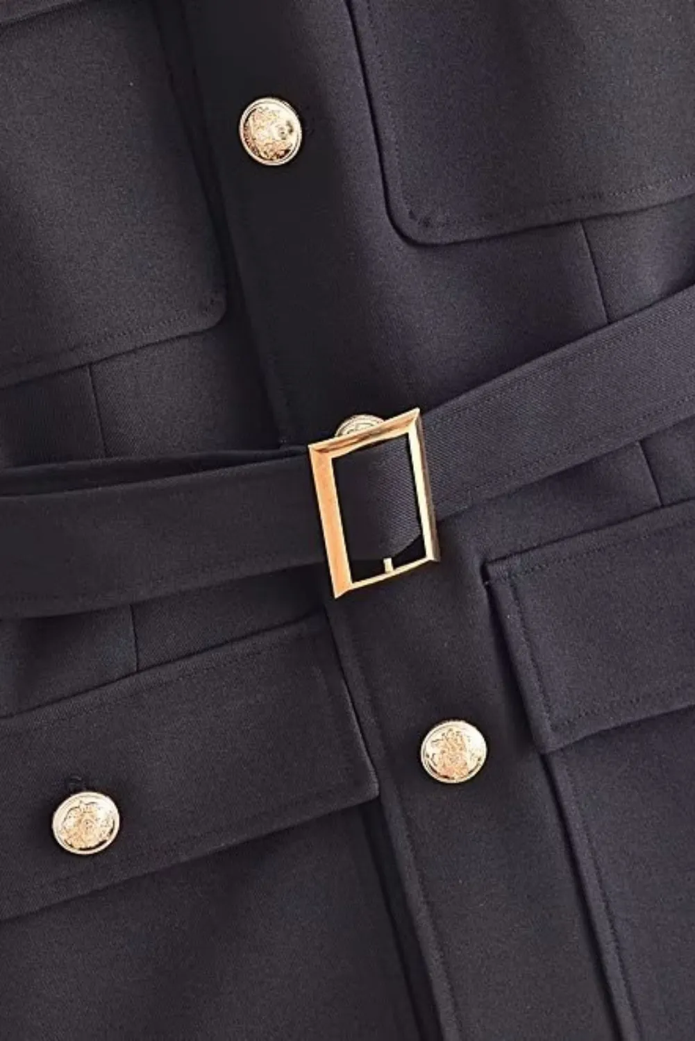 'Tamia' Single-breasted Belted Blazer Coat